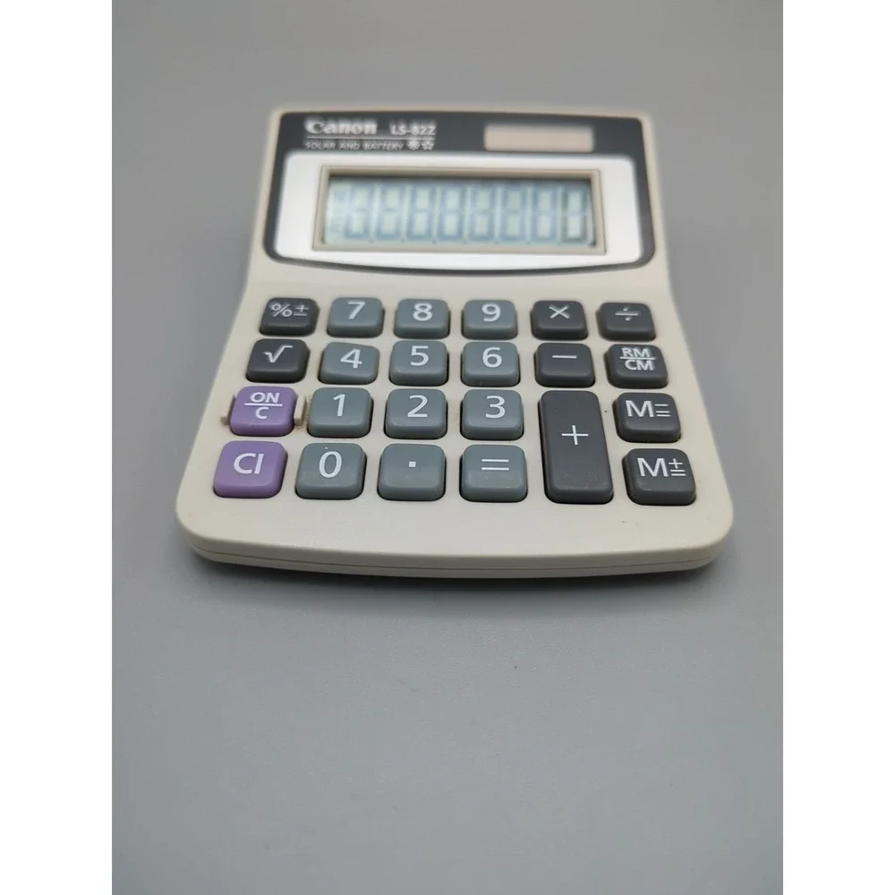 Canon LS82Z Minidesk Calculator Solar and Battery For Parts or not working‎